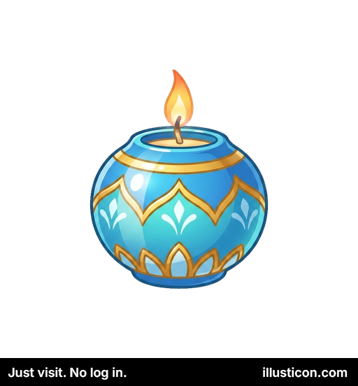 Nến trang trí màu xanh lam cầu kỳ