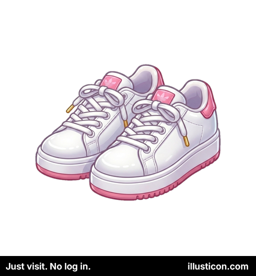 白いプラットフォームスニーカーのペア