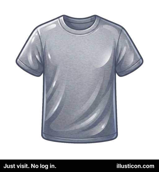 Áo Thun Cổ Tròn Màu Xám Trơn