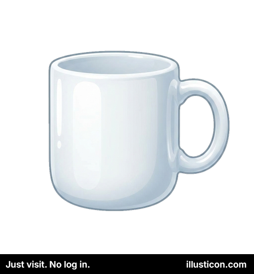 Plain White Ceramic Drinking Mug