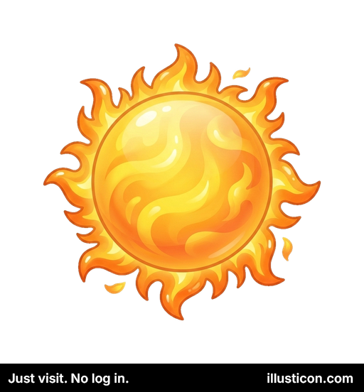 輝く燃える天の太陽