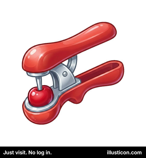 Red Cherry Pitter Kitchen Gadget