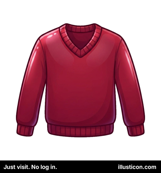 Suéter Rojo con Cuello en V