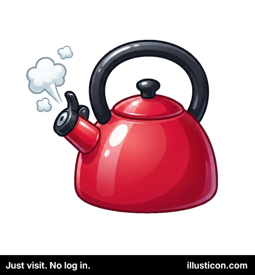 Red Whistling Tea Kettle