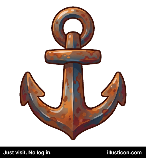 Biểu tượng Mỏ neo Hàng hải Bị rỉ