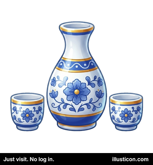 Bộ Bình và Cốc Sake