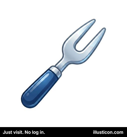 Servoforko kun Blua Tenilo