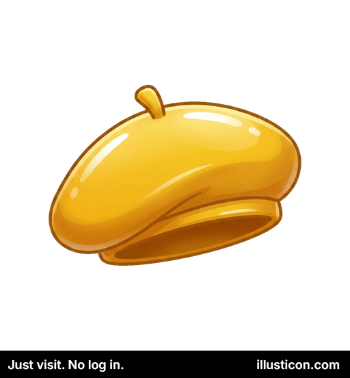 Shiny Golden Artist's Beret
