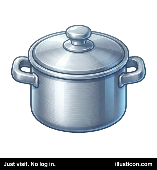 Shiny Metal Cooking Pot
