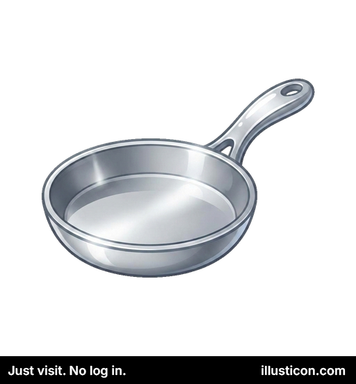 Shiny Metal Frying Pan