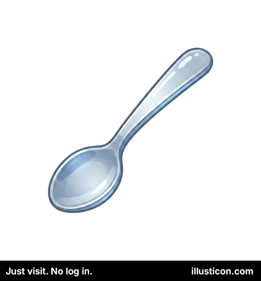 輝く金属スプーン