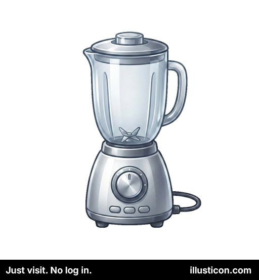 シルバーの電動キッチンブレンダー