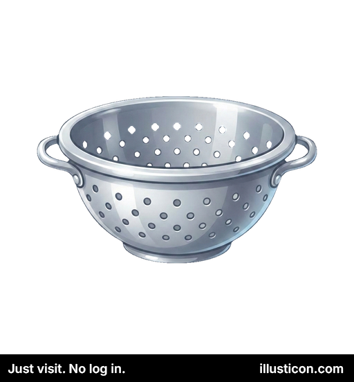 Silver Metal Kitchen Colander