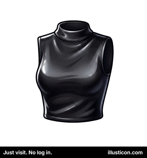 Áo Crop Cổ Lọ Đen Thanh Lịch