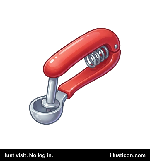 スプリング式アイスクリームスクープ