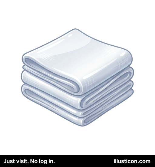 きれいにたたまれたタオルの山