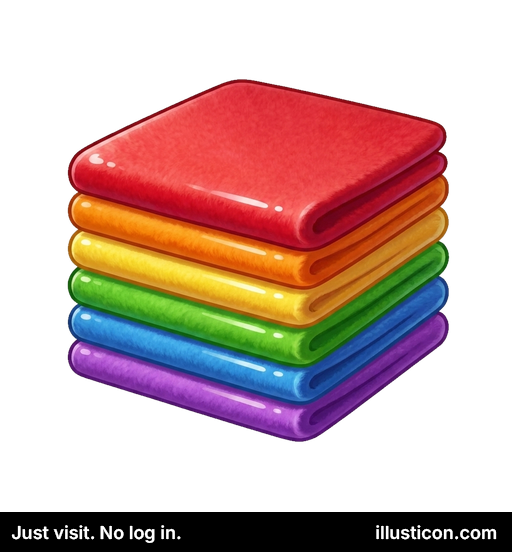 Chồng Vải Gấp Cầu Vồng