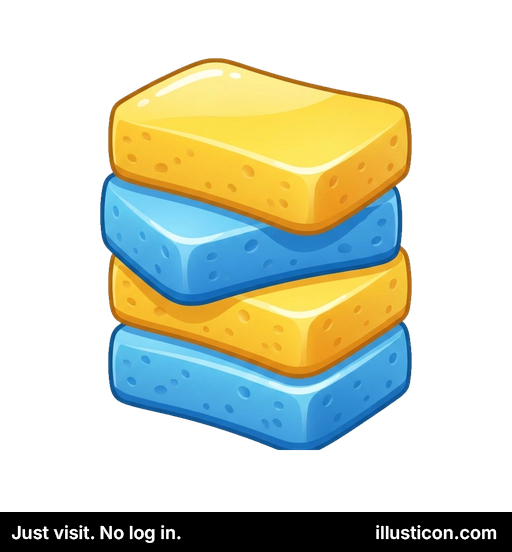 Stacked Cleaning Sponges