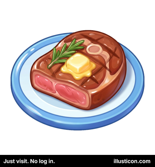 Steak with Butter and Rosemary