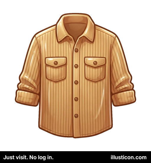 Striped Tan Button-Down Shirt