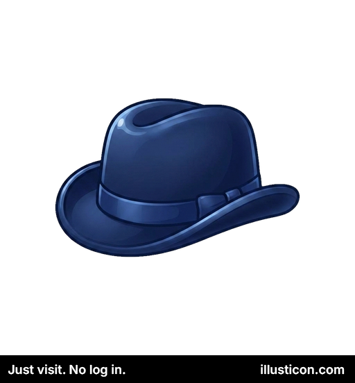 Elegante Fedora Azul Oscuro