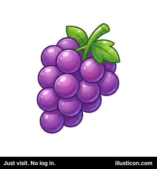 Sweet Purple Grapes Bunch