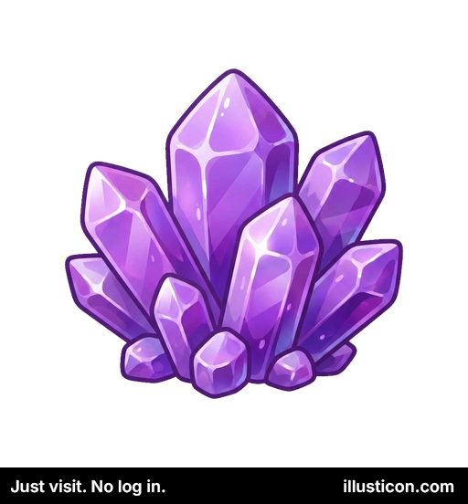 Cụm Tinh Thể Tím Rực Rỡ