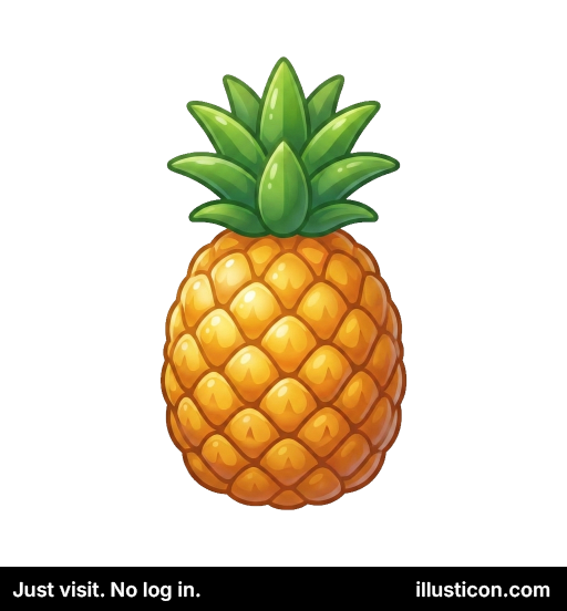 Vibrant Tropical Pineapple Fruit