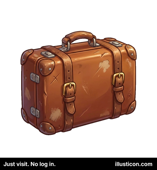 Vintage Leather Travel Suitcase