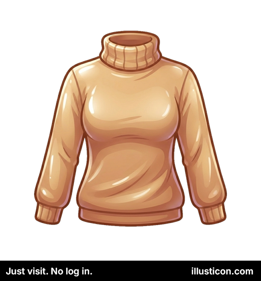 暖かいベージュのタートルネックセーター