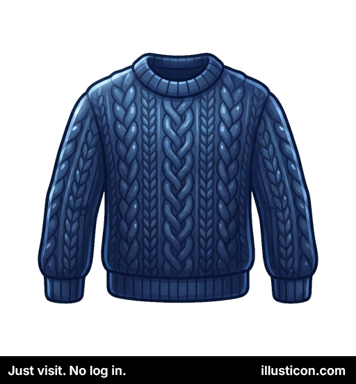 Warm Blue Cable Knit Sweater