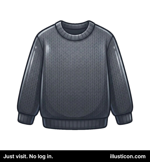 Suéter Gris Cálido de Cuello Redondo Tejido