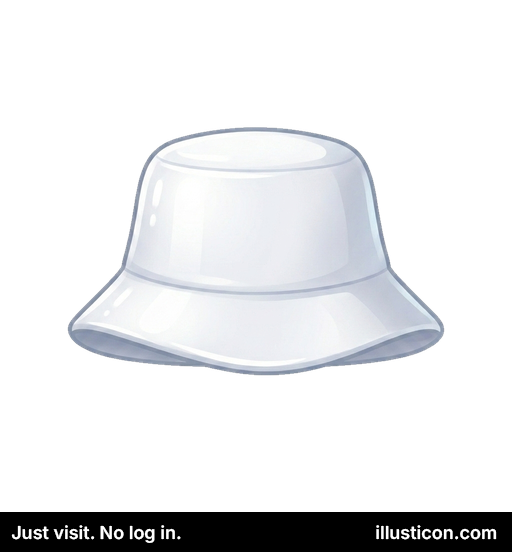 Mũ Bucket Cổ Điển Màu Trắng