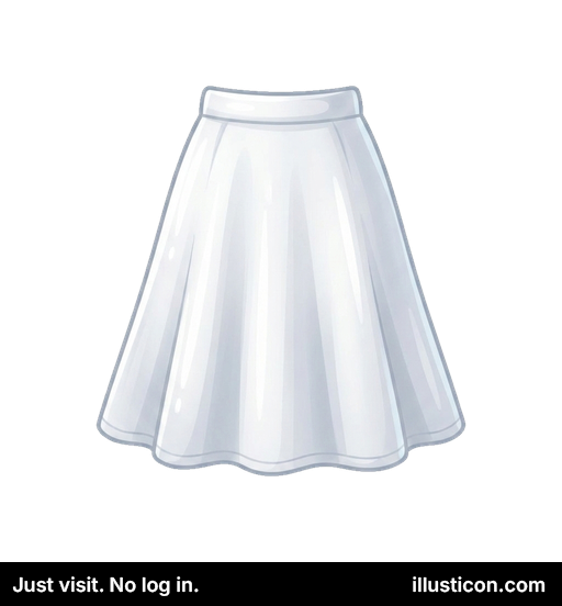 White Flared Skirt
