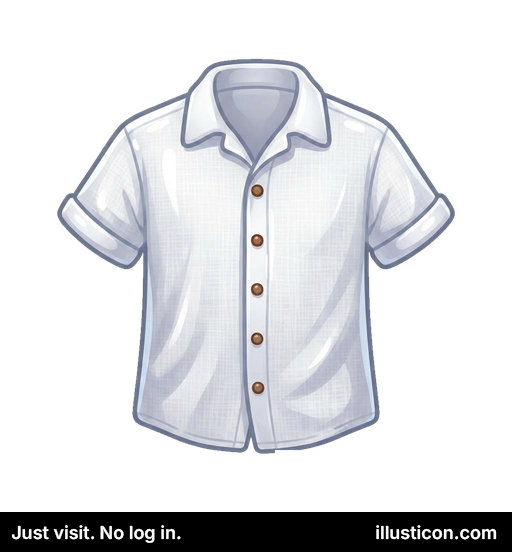 白の半袖ボタンアップシャツ