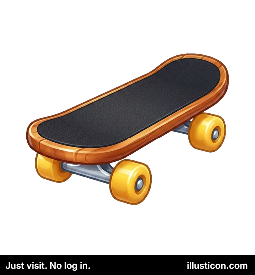 Ván Trượt Gỗ Bánh Xe Vàng