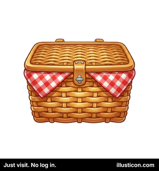 Woven Picnic Basket with Blanket