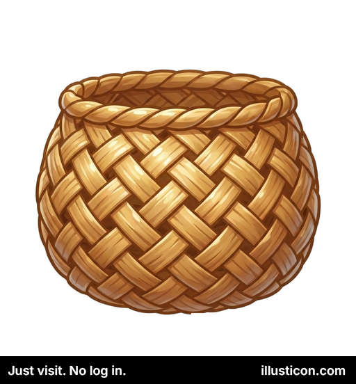 麦わら編みバスケット