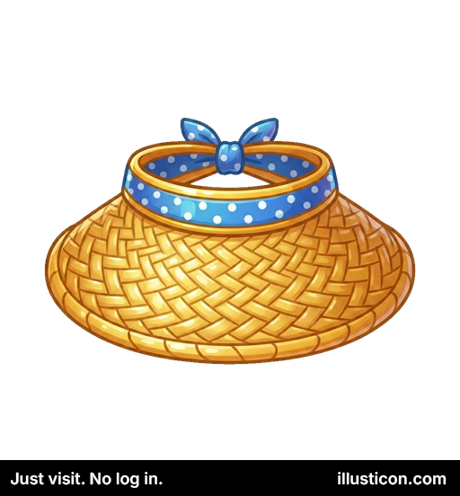 編み込み麦わら夏のサンバイザー